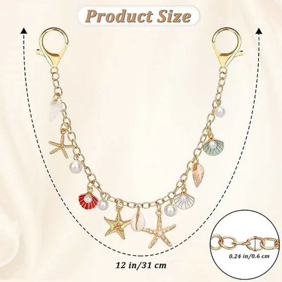 Bag Charms for Handbags Golden Keychain Purse Shell Charm Key Pendant Bag Accessories for Women Jewelry Making DIY Decoration