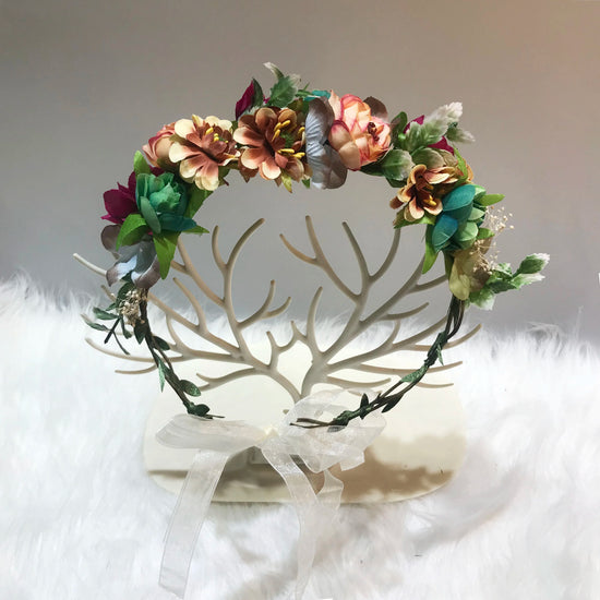 CC Wreath Flower Hairbands Headband Wedding Hair Accessories for Women Bridal Bridesmaids Dried Flowers Party Beach Crown KC81