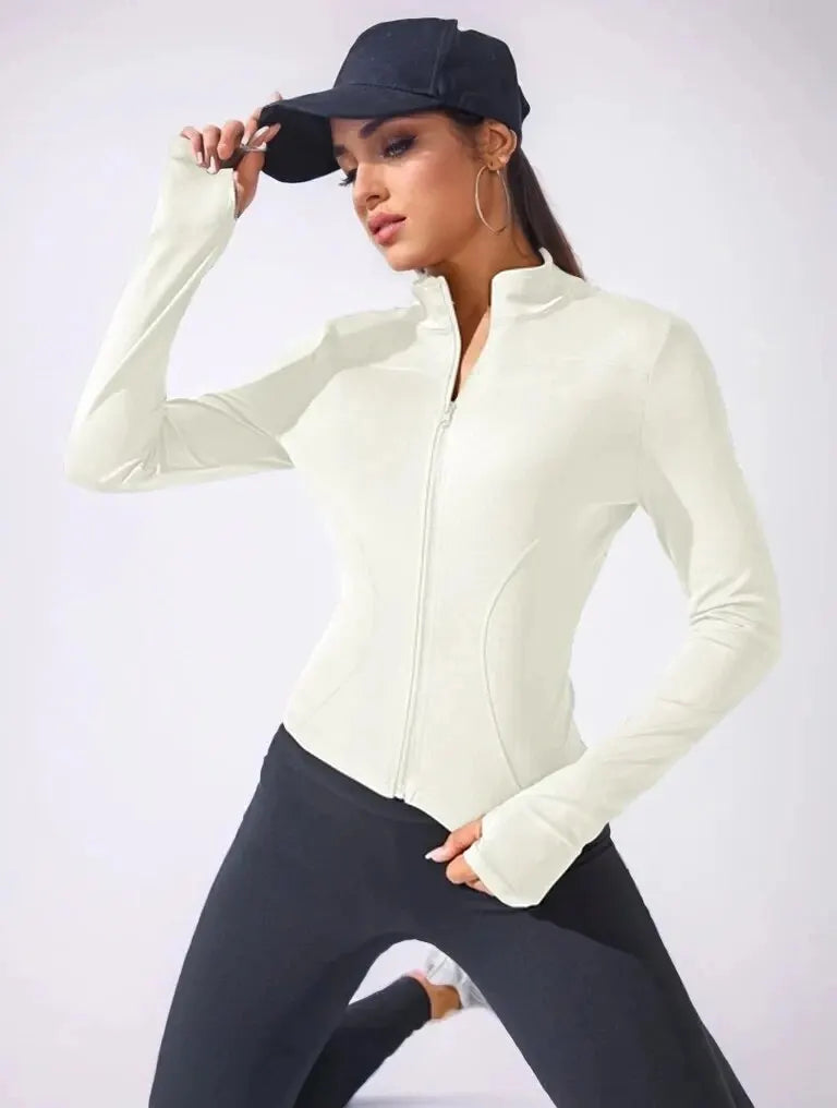 2024 New Yoga Coat Short Sports Jacket WOMEN&
