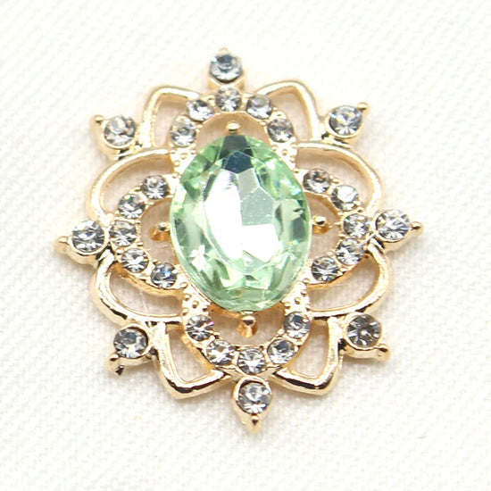 27*31MM 29*32mm Oval Water Diamond Alloy Flower Plate Jewelry Accessories Diy Wedding Dress Bow Headwear Jewelry Accessories 1PC