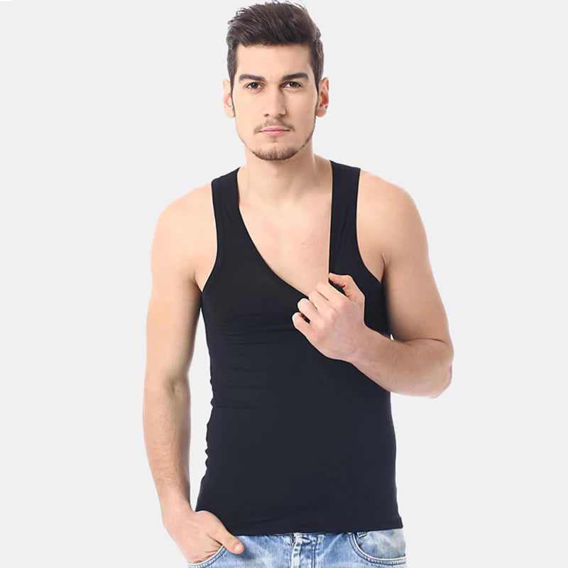 1/3/5 Piece Men's Cotton Sports Skinny Vest Teenagers Leisure Joker Sleeveless T Men's Fitness Training Simple Top
