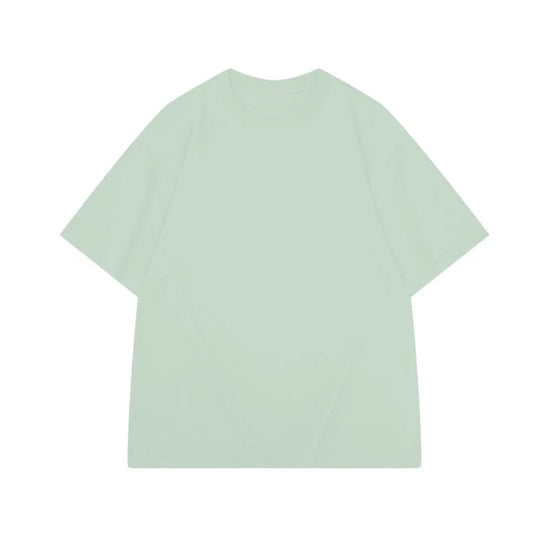 Sycpman 300grams 10.58oz Oversized Loose Heavy Weight Cotton Solid Color Drop Shoulder Short Sleeve T-shirt Men for Summer