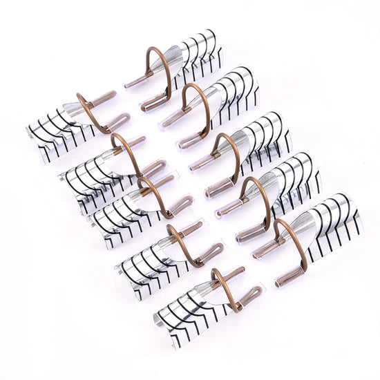 10Pcs Reusable Aluminum Nail Extension Forms – Manicure Stencil Guide Tool