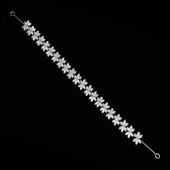 SLBRIDAL Luxury Flexible Cubic Zircon Bridal Tiara Headband Wedding Bridesmaids Crown CZ Hair Accessories Women Party Jewelry