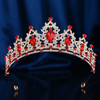 1 piece of retro fashion Baroque hollowed out rhinestone party crown headwear, suitable for birthday parties, Halloween photogra