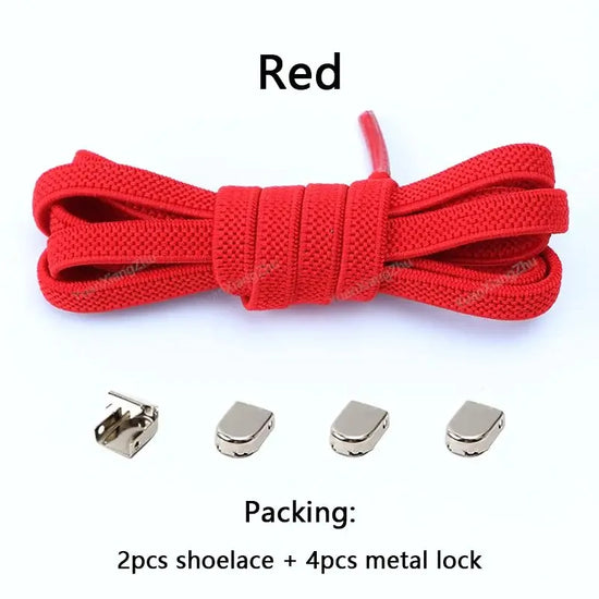 No Tie Shoe Laces Elastic Laces Sneakers Tennis Flat Shoelaces Without Ties Kids Adult Quick Shoe Lace Rubber Bands for Shoes