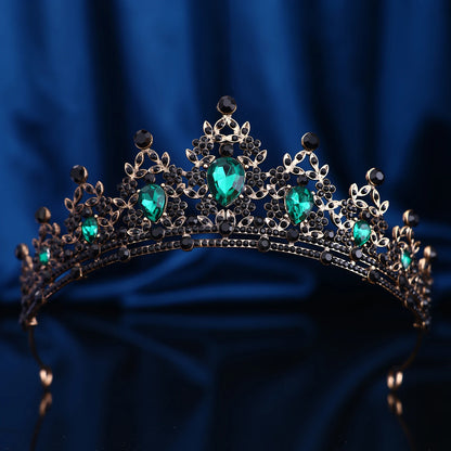 1 piece of retro fashion Baroque hollowed out rhinestone party crown headwear, suitable for birthday parties, Halloween photogra