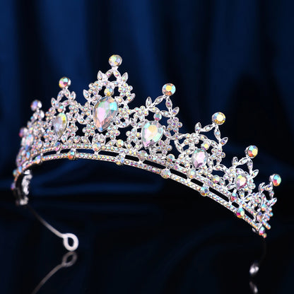 1 piece of retro fashion Baroque hollowed out rhinestone party crown headwear, suitable for birthday parties, Halloween photogra