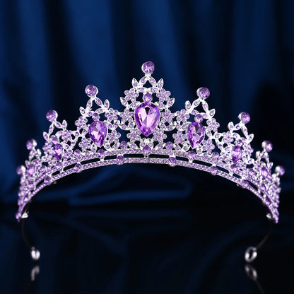 1 piece of retro fashion Baroque hollowed out rhinestone party crown headwear, suitable for birthday parties, Halloween photogra