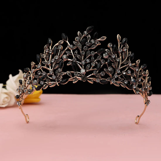 Gold Color Luxury Crystal Wedding Tiaras And Crowns Party Rhinestone Prom Bridal Diadem Crown Tiara For Women Bride Hair Jewelry