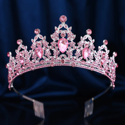 1 piece of retro fashion Baroque hollowed out rhinestone party crown headwear, suitable for birthday parties, Halloween photogra