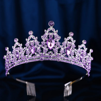 1 piece of retro fashion Baroque hollowed out rhinestone party crown headwear, suitable for birthday parties, Halloween photogra