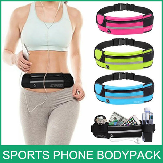 Outdoor Running Pack Belt Waist Pouch Ultra-thin Mobile Phone Elastic Sport Waterproof Close-fitting Mobile Phone Bag Coin Purse