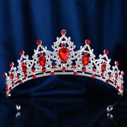 1 piece of retro fashion Baroque hollowed out rhinestone party crown headwear, suitable for birthday parties, Halloween photogra