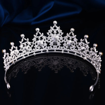 1 piece of retro fashion Baroque hollowed out rhinestone party crown headwear, suitable for birthday parties, Halloween photogra