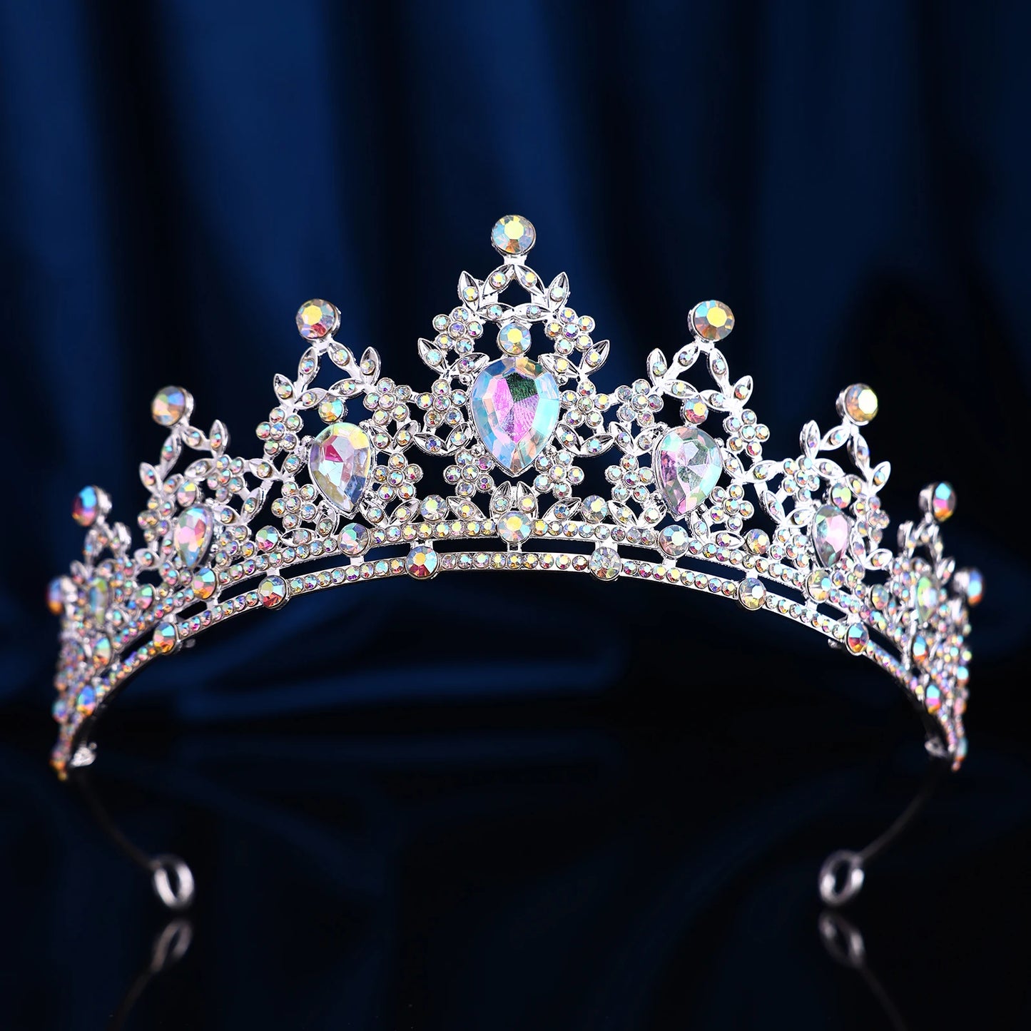 1 piece of retro fashion Baroque hollowed out rhinestone party crown headwear, suitable for birthday parties, Halloween photogra