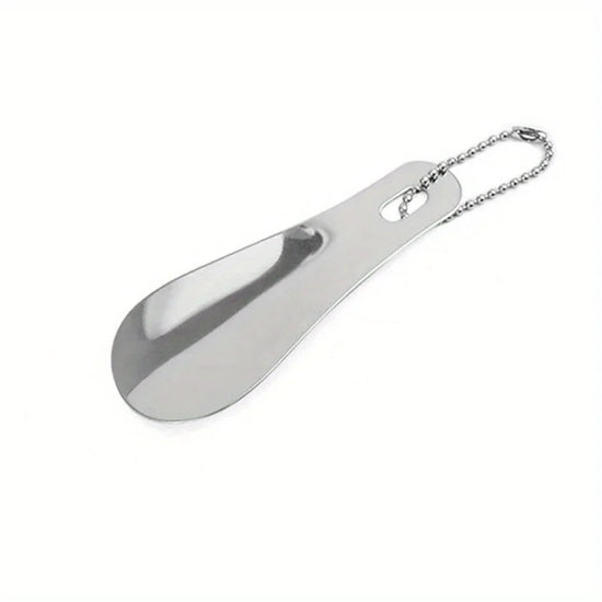 1pc stainless steel metal shoehorn, portable shoehorn, shoe wearing aid, essential for home travel