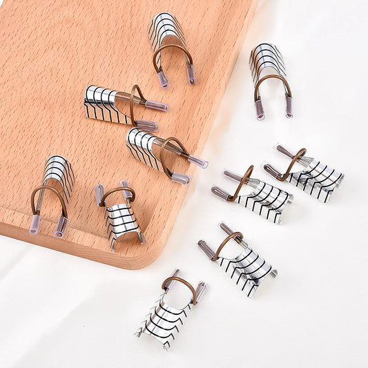 10Pcs Reusable Aluminum Nail Extension Forms – Manicure Stencil Guide Tool