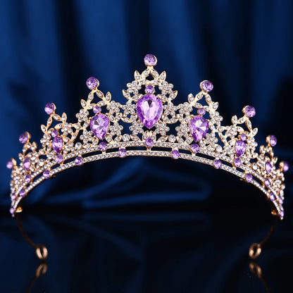 1 piece of retro fashion Baroque hollowed out rhinestone party crown headwear, suitable for birthday parties, Halloween photogra