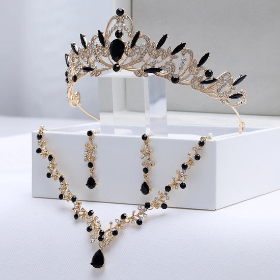 Bridal Headwear Full Of Noble Temperament Brief Retro Black-color Ladies&