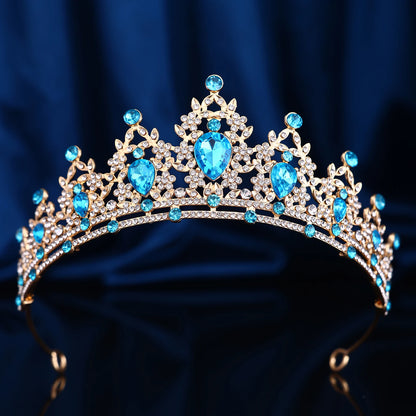 1 piece of retro fashion Baroque hollowed out rhinestone party crown headwear, suitable for birthday parties, Halloween photogra