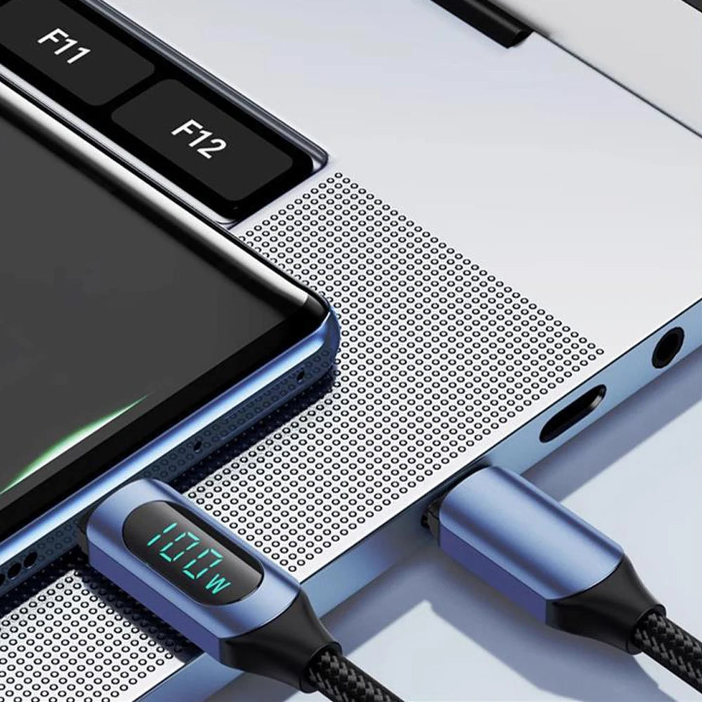 100W 1m/2m Type C to Type C PD Fast Charging Quick Charger USB C to USB C Display Cable For Xiaomi POCO Huawei Data Cord Wire