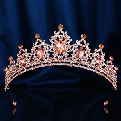 1 piece of retro fashion Baroque hollowed out rhinestone party crown headwear, suitable for birthday parties, Halloween photogra