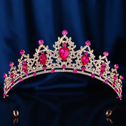 1 piece of retro fashion Baroque hollowed out rhinestone party crown headwear, suitable for birthday parties, Halloween photogra