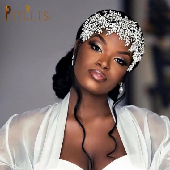 DZ096 Luxury Bridal Crown Flower Headdress Fashion Rhinestone Wedding Crowns and Tiaras Crystal Bridesmaid Hair Pieces Headwear