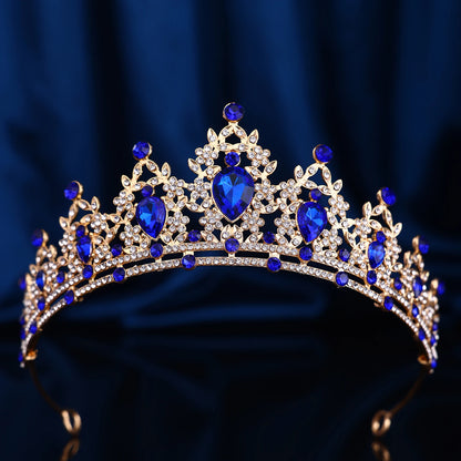 1 piece of retro fashion Baroque hollowed out rhinestone party crown headwear, suitable for birthday parties, Halloween photogra