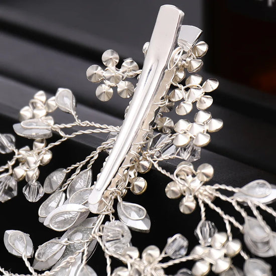 Bride Hair Band Hairpin Get Married Headband Pure Handmade Crystal Hair Accessories Hair Clips Tiara Wedding корона Crown