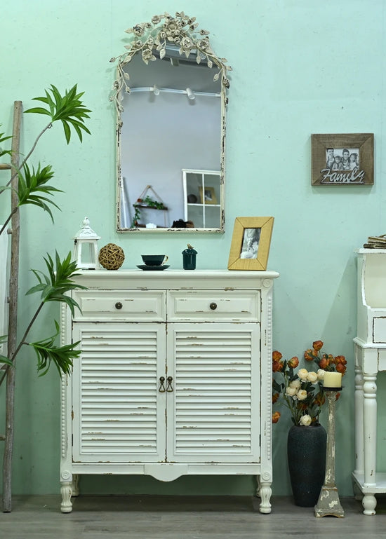 French country retro old garden home wall wall wall decoration fake window retro old window mirror