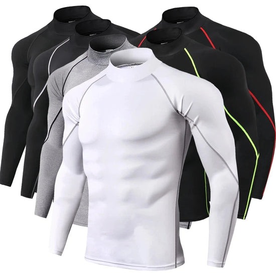 Men Running T shirt Quick Dry Bodybuilding Sport Shirt Long Sleeve Compression Top  Fitness Tight Rashgard Gym T-Shirt Men