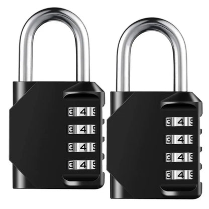 1/2pcs Combination Lock Resettable 4 Digit Padlock with Combination Waterproof and Heavy Duty Combination Padlock Outdoor