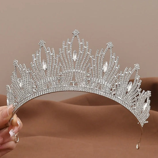Retro Rhinestone Romantic Headband Headwear Headdress Wedding Crown Sweet Luxury Bride Tiara Wedding Forehead Ornaments