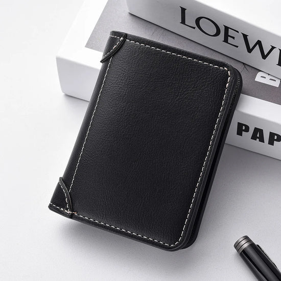 1Pc New Ultra-thin Mini Soft PU Leather Credit Card Wallet Holder Short Vertical High Quality Men&